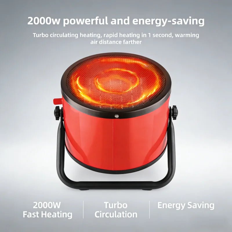 Portable Electric Heater 2000W Hot Air Blower Fan Adjustable Radiator for Office Home Room Warmer Low Energy Consumption Winter - 𝐃𝐔𝐕𝐋𝐀𝐒𝐇𝐎𝐏