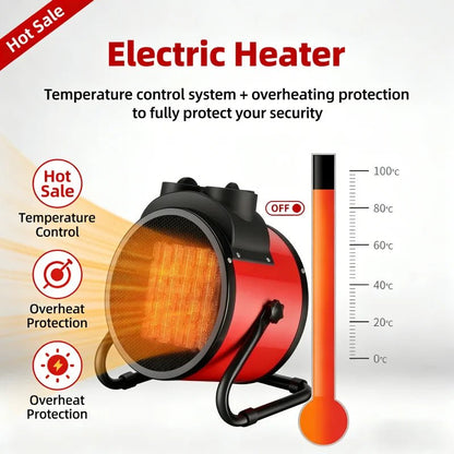 Portable Electric Heater 2000W Hot Air Blower Fan Adjustable Radiator for Office Home Room Warmer Low Energy Consumption Winter - 𝐃𝐔𝐕𝐋𝐀𝐒𝐇𝐎𝐏