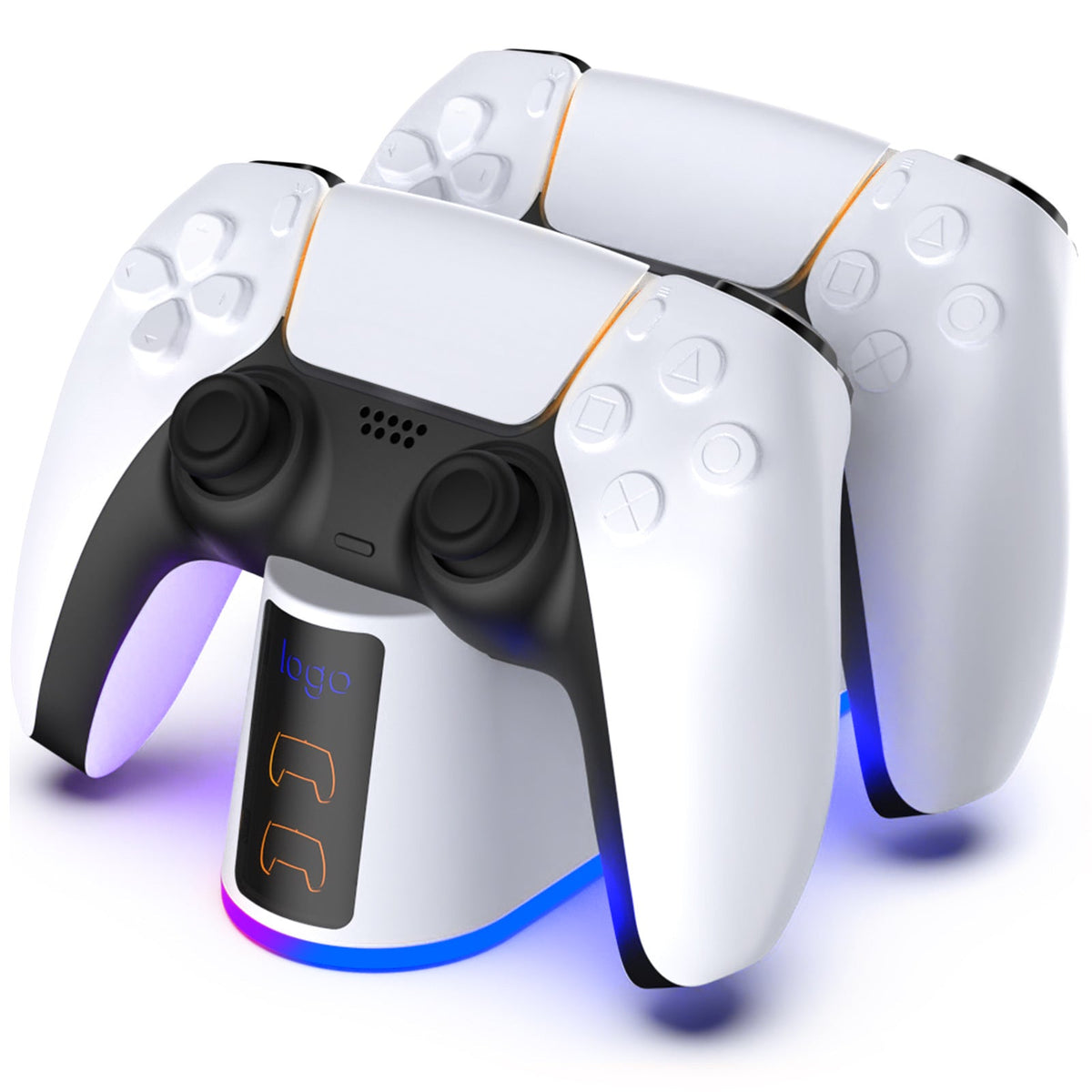 PS5 SLIM controller charger RGB seven color luminous base contact dual fast charging base charging game peripheral accessories - 𝐃𝐔𝐕𝐋𝐀𝐒𝐇𝐎𝐏