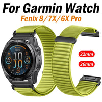 QuickFit 22mm 26mm Fenix 8 Watch Band For Garmin Fenix E 8 47mm 51mm 7 7X 6 6X/Epix Pro/Enduro 3 Sport Nylon Strap Bracelet - 𝐝𝐮𝐯𝐥𝐚𝐬𝐡𝐨𝐩.𝐜𝐨𝐦