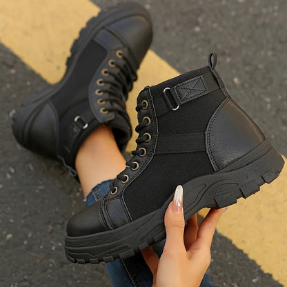 Round - Toe Lace - Up Boots - 𝐃𝐔𝐕𝐋𝐀𝐒𝐇𝐎𝐏