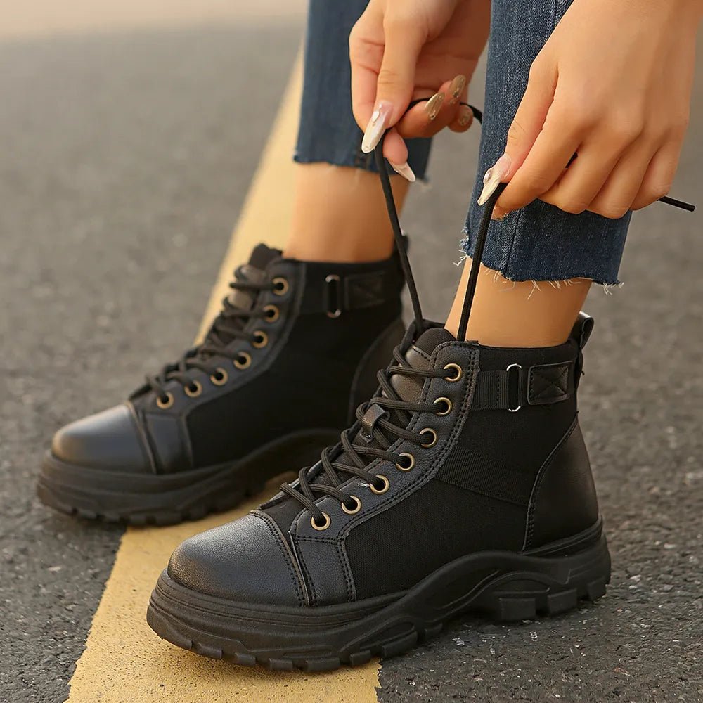 Round - Toe Lace - Up Boots - 𝐃𝐔𝐕𝐋𝐀𝐒𝐇𝐎𝐏