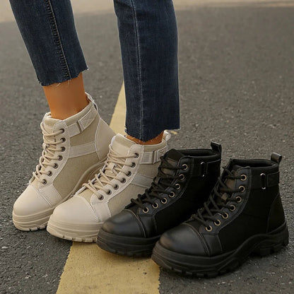 Round - Toe Lace - Up Boots - 𝐃𝐔𝐕𝐋𝐀𝐒𝐇𝐎𝐏