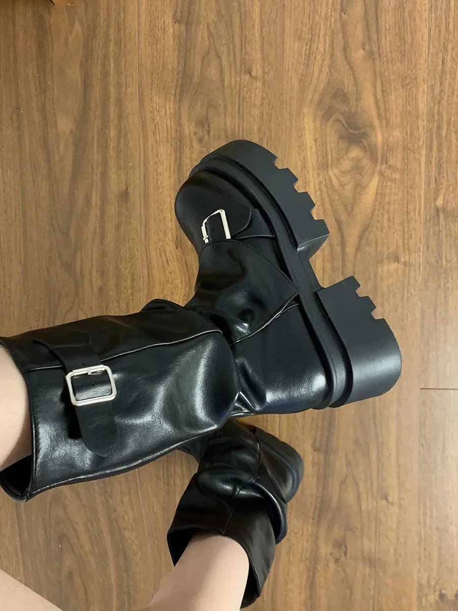 Short boots women's 2025 new spring and autumn winter retro Maillard mid boots women's - 𝐃𝐔𝐕𝐋𝐀𝐒𝐇𝐎𝐏