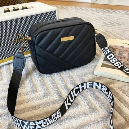 Shoulder Bag High Quality Women's PU Rolling Strip Camera Bag Shoulder Bag Mobile Phone Bag Casual Crossbody Bag - 𝐝𝐮𝐯𝐥𝐚𝐬𝐡𝐨𝐩.𝐜𝐨𝐦