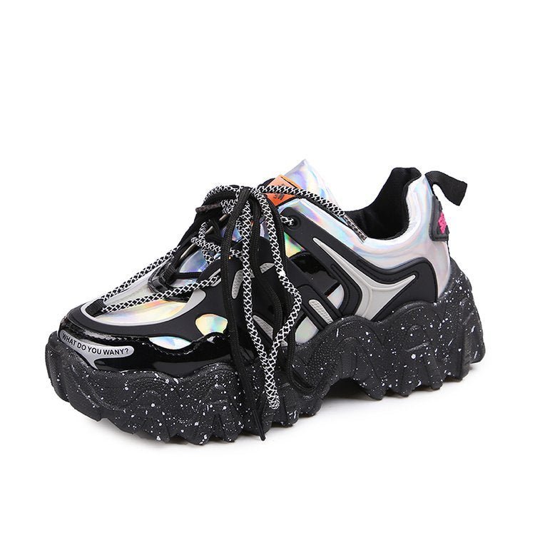 Show Feet Little Old Shoes Women's Trendy New Thick Sole Sneakers Wave Casual Shoes - 𝐝𝐮𝐯𝐥𝐚𝐬𝐡𝐨𝐩.𝐜𝐨𝐦