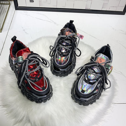 Show Feet Little Old Shoes Women's Trendy New Thick Sole Sneakers Wave Casual Shoes - 𝐝𝐮𝐯𝐥𝐚𝐬𝐡𝐨𝐩.𝐜𝐨𝐦