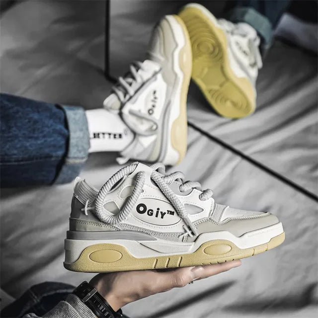 Skateboard Sneakers for Men Design Thick Lace Up Korean Version Platform Men Shoes Vulcanized Shoes Comfort Men's Walking Shoe - 𝐝𝐮𝐯𝐥𝐚𝐬𝐡𝐨𝐩.𝐜𝐨𝐦