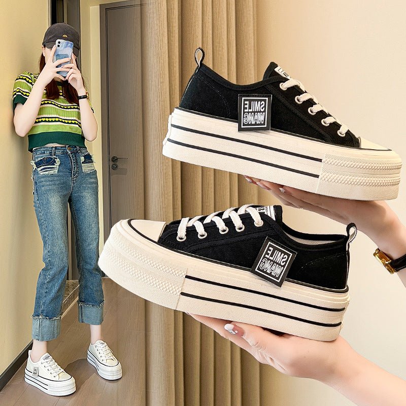 Sponge cake versatile breathable sports casual white shoes retro board shoes - 𝐝𝐮𝐯𝐥𝐚𝐬𝐡𝐨𝐩.𝐜𝐨𝐦