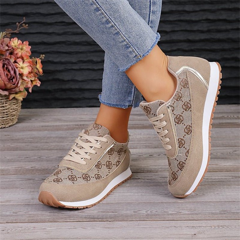 Sports style casual shoes for women, round toe color blocking, comfortable flat sole single shoes - 𝐝𝐮𝐯𝐥𝐚𝐬𝐡𝐨𝐩.𝐜𝐨𝐦
