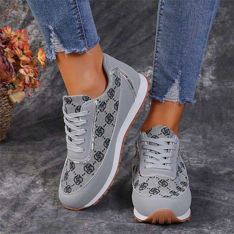 Sports style casual shoes for women, round toe color blocking, comfortable flat sole single shoes - 𝐝𝐮𝐯𝐥𝐚𝐬𝐡𝐨𝐩.𝐜𝐨𝐦