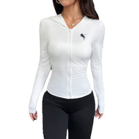 Sports style long sleeved yoga jacket T-shirt for women - 𝐝𝐮𝐯𝐥𝐚𝐬𝐡𝐨𝐩.𝐜𝐨𝐦