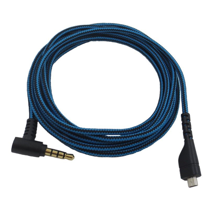 Suitable for Arctis 3 5 7 Sairui Ice Gaming Earphone Cable Blue Black Stripe Audio Cable - 𝐝𝐮𝐯𝐥𝐚𝐬𝐡𝐨𝐩.𝐜𝐨𝐦