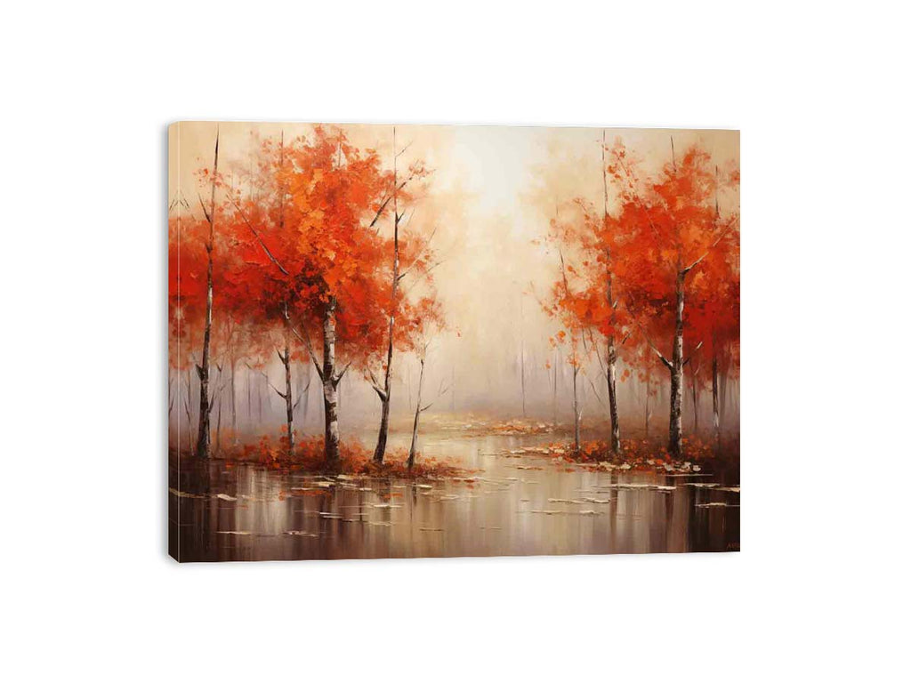 Red Forest  Art Canvas Art Print-3