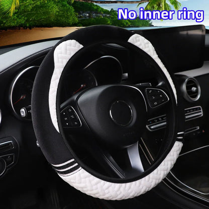 Super soft plush ear winter warm - hand car rimless steering wheel cover suitable for 14.5 - 15 inch car accessories for women - 𝐝𝐮𝐯𝐥𝐚𝐬𝐡𝐨𝐩.𝐜𝐨𝐦