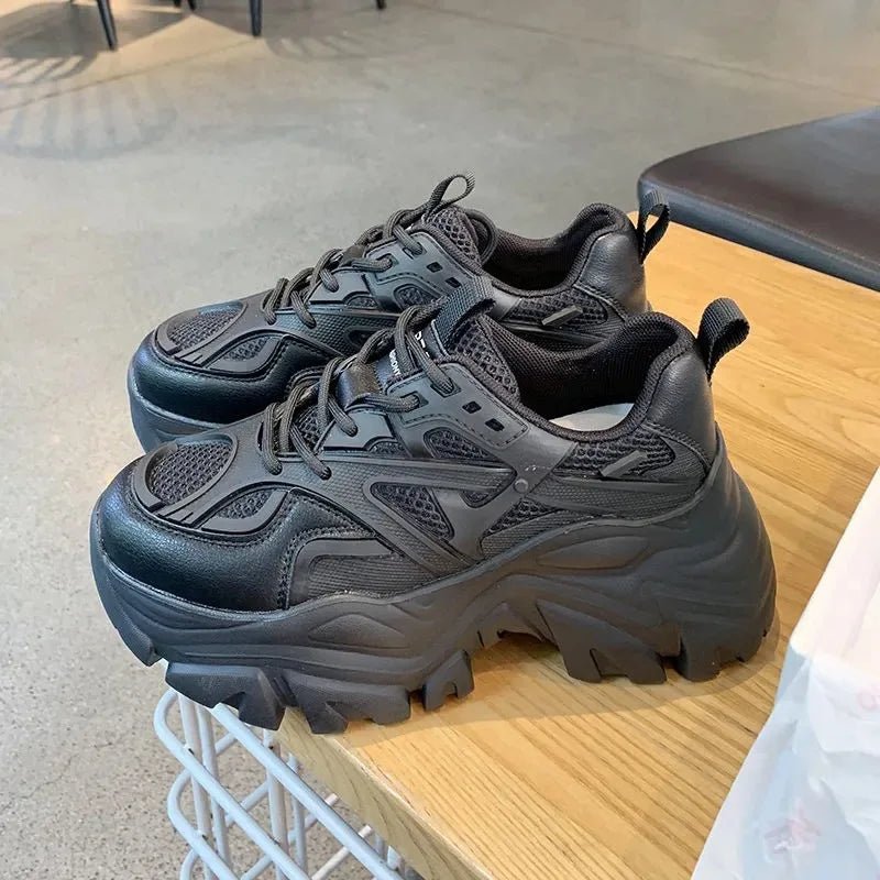 Thick Soled Sports Women's Shoes 2024 New Mesh Breathable and Versatile Height Increasing Casual Sports Vulcanized Shoes Sneaker - 𝐃𝐔𝐕𝐋𝐀𝐒𝐇𝐎𝐏