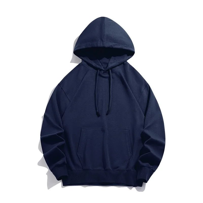 Thickened Fleece Hooded Sweatshirt Men's Solid Color Winter Jacket Korean Style Casual Wear Polyester Fabric Long Sleeve - 𝐃𝐔𝐕𝐋𝐀𝐒𝐇𝐎𝐏