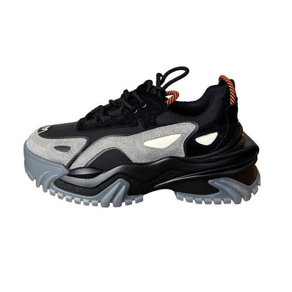 Thin Thick - Soled Spring Shoes New Middle - Heeled Cow Leather Stitching Net Red Sports Casual Shoes - 𝐝𝐮𝐯𝐥𝐚𝐬𝐡𝐨𝐩.𝐜𝐨𝐦