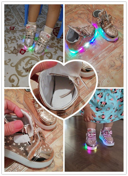 Toddler Baby Shoes Fashion Sneakers For Children Girl Boys Star Luminous Child Casual Colorful Light Shoes Sneakers - 𝐝𝐮𝐯𝐥𝐚𝐬𝐡𝐨𝐩.𝐜𝐨𝐦