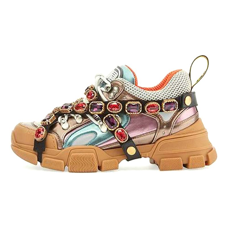 Trainers Rhinestone Sneakers Women Platform Thick Sole Muffin Flats Diamond Elevator Creepers Shoes High Quality Mesh Crystal - 𝐝𝐮𝐯𝐥𝐚𝐬𝐡𝐨𝐩.𝐜𝐨𝐦
