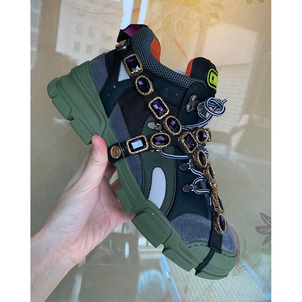 Trainers Rhinestone Sneakers Women Platform Thick Sole Muffin Flats Diamond Elevator Creepers Shoes High Quality Mesh Crystal - 𝐝𝐮𝐯𝐥𝐚𝐬𝐡𝐨𝐩.𝐜𝐨𝐦