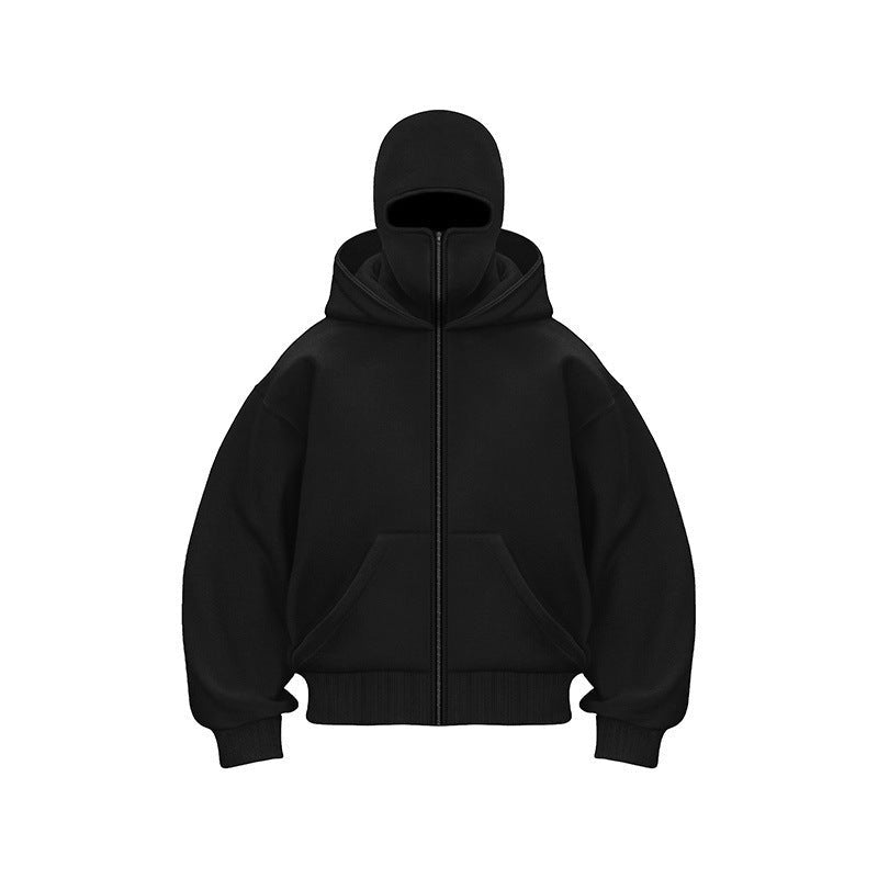 Trendy Fleece - lined Double Hood Unique Design Hoodie Unisex Loose Y2K Sweatshirt - 𝐝𝐮𝐯𝐥𝐚𝐬𝐡𝐨𝐩.𝐜𝐨𝐦