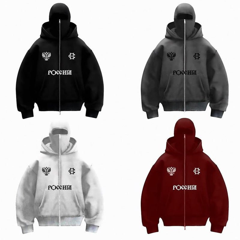 Trendy Fleece - lined Double Hood Unique Design Hoodie Unisex Loose Y2K Sweatshirt - 𝐝𝐮𝐯𝐥𝐚𝐬𝐡𝐨𝐩.𝐜𝐨𝐦
