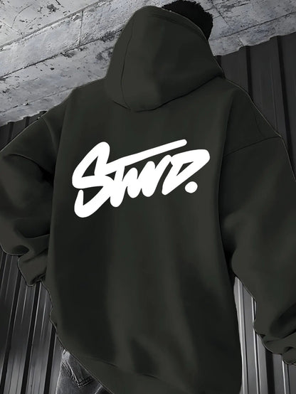 Trendy Hoodie with "swd" Print Design, Kangaroo Pocket, Casual Wear for Couples, All - Season Pullover with Drawstring Hood - 𝐃𝐔𝐕𝐋𝐀𝐒𝐇𝐎𝐏
