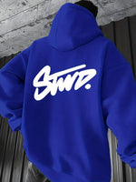Trendy Hoodie with "swd" Print Design, Kangaroo Pocket, Casual Wear for Couples, All - Season Pullover with Drawstring Hood - 𝐃𝐔𝐕𝐋𝐀𝐒𝐇𝐎𝐏