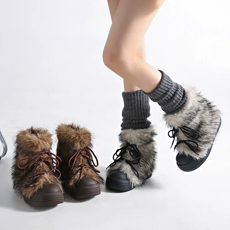 Туфли Winter Women Snow Boots Warm High Top Plush Cotton Shoes 2025new Women's Ankle Boots Simple Temperament Woman Shoes Botas - 𝐃𝐔𝐕𝐋𝐀𝐒𝐇𝐎𝐏