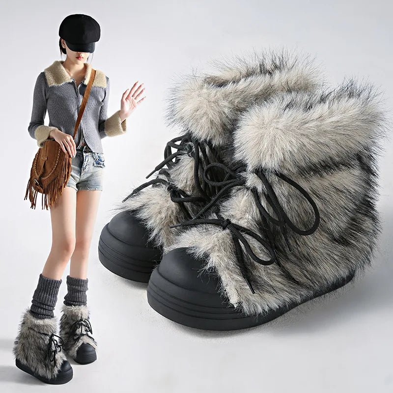 Туфли Winter Women Snow Boots Warm High Top Plush Cotton Shoes 2025new Women's Ankle Boots Simple Temperament Woman Shoes Botas - 𝐃𝐔𝐕𝐋𝐀𝐒𝐇𝐎𝐏