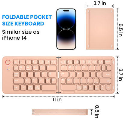 Ultra slim folding portable charging dual - mode Bluetooth keyboard with one click connection - 𝐝𝐮𝐯𝐥𝐚𝐬𝐡𝐨𝐩.𝐜𝐨𝐦