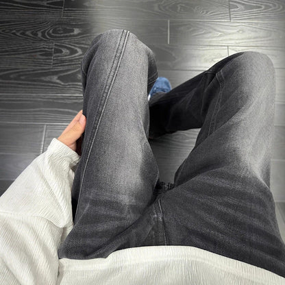 Vintage Blue Willow Knife - Style Jeans for Men,Slightly Flared Cargo Pants, Half Elastic Waist, Slim - Fit Straight Leg Pants - 𝐃𝐔𝐕𝐋𝐀𝐒𝐇𝐎𝐏