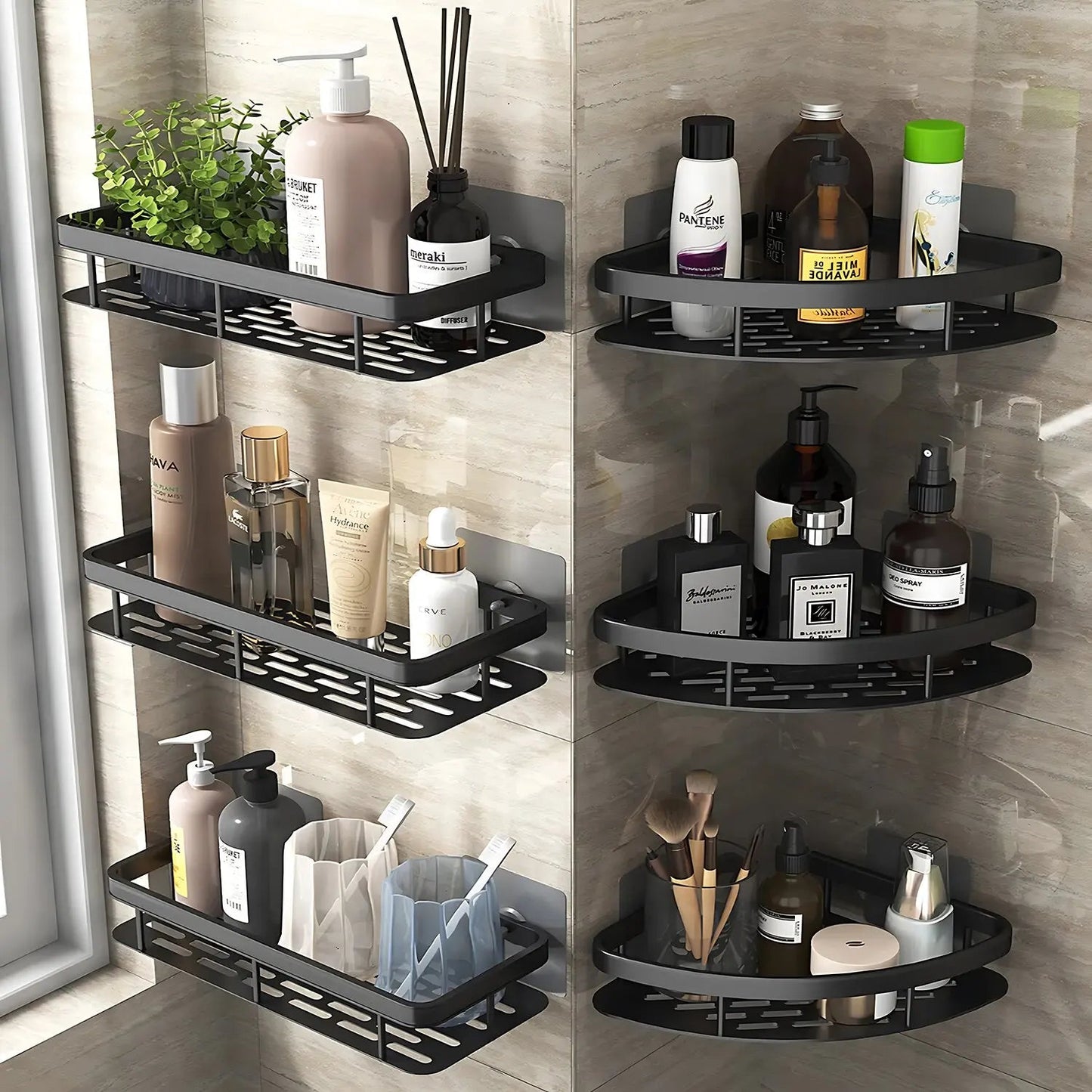 Wall mounted shower shampoo rack bathroom rack towel rack diamond free stand tripod wall hanging corner rectangular stand - 𝐝𝐮𝐯𝐥𝐚𝐬𝐡𝐨𝐩.𝐜𝐨𝐦