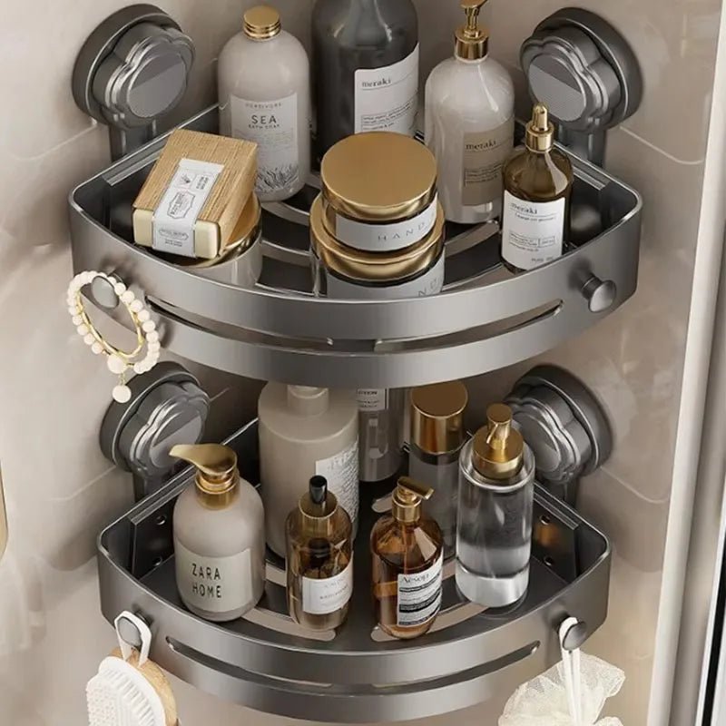 Washroom Suction Cup Without Punching Triangular Storage Shelf Bathroom Toilet Corner Towel Shower Gel Storage Rack - 𝐝𝐮𝐯𝐥𝐚𝐬𝐡𝐨𝐩.𝐜𝐨𝐦