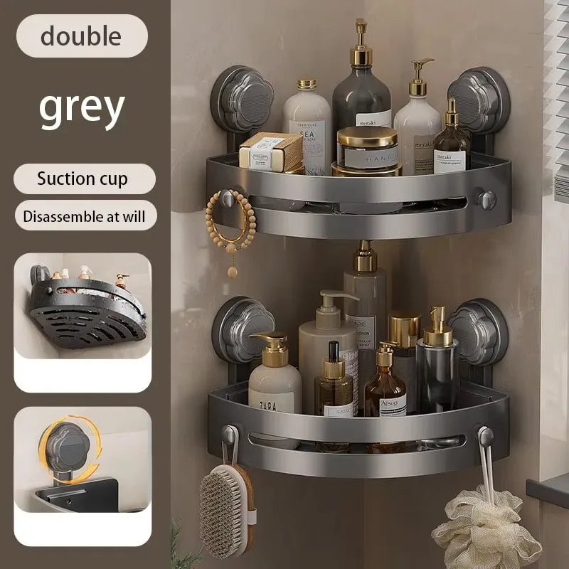 Washroom Suction Cup Without Punching Triangular Storage Shelf Bathroom Toilet Corner Towel Shower Gel Storage Rack - 𝐝𝐮𝐯𝐥𝐚𝐬𝐡𝐨𝐩.𝐜𝐨𝐦