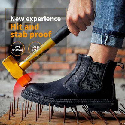 Water Proof Safety Work Shoes For Men Steel Head Leather Boots Male Footwear Indestructible Construction Work Shoes Brown - 𝐝𝐮𝐯𝐥𝐚𝐬𝐡𝐨𝐩.𝐜𝐨𝐦