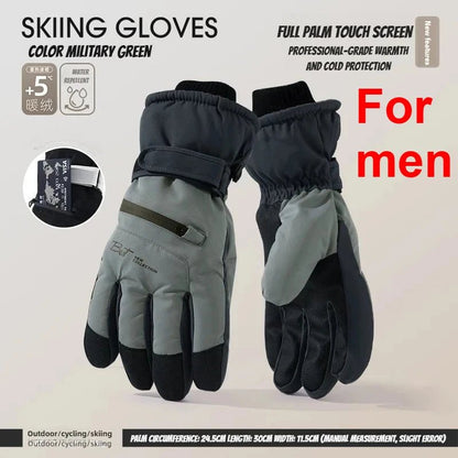 Winter Cycling Gloves Non Slip Touch Ski Gloves Snowboard Accessories Waterproof Pocket Warm Men's and Women's Thermal Gloves - 𝐃𝐔𝐕𝐋𝐀𝐒𝐇𝐎𝐏