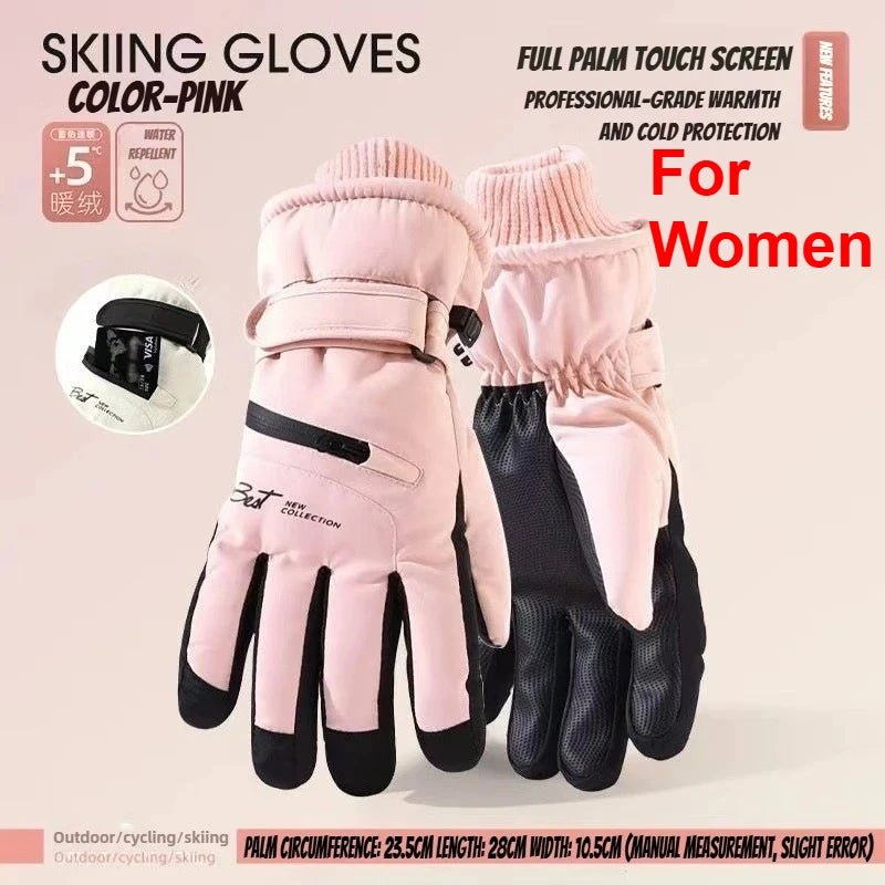 Winter Cycling Gloves Non Slip Touch Ski Gloves Snowboard Accessories Waterproof Pocket Warm Men's and Women's Thermal Gloves - 𝐃𝐔𝐕𝐋𝐀𝐒𝐇𝐎𝐏