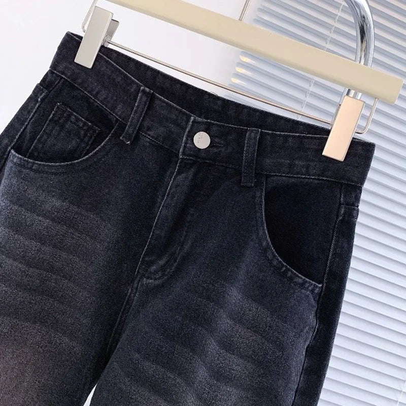 Winter Lady Plush Thermal High Waist Thin Jeans Girls Fleece Snow Warm Denim Pants Female Comfortable Straight Leg Trousers - 𝐃𝐔𝐕𝐋𝐀𝐒𝐇𝐎𝐏