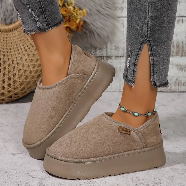 Winter Platform Boots Vintage Fashion Women's Snow Warm Suede Warm Inner Plush Fashion Thick Bottom Women's Flat Bottom Boots - 𝐝𝐮𝐯𝐥𝐚𝐬𝐡𝐨𝐩.𝐜𝐨𝐦