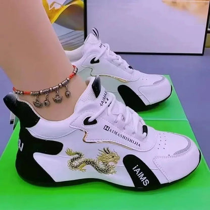 Women Designer Sneakers 2024 Summer Leather Waterproof Casual Sports Shoes Women Lightweight Breathable Non - slip Platform Shoes - 𝐃𝐔𝐕𝐋𝐀𝐒𝐇𝐎𝐏