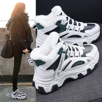Women's Casual Sneakers Non Slip Comfortable Sports Shoes Women Winter Outdoor Vulcanized Shoes Woman Fleece Walking Trainers - 𝐃𝐔𝐕𝐋𝐀𝐒𝐇𝐎𝐏