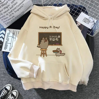 Women's cat hooded sweatshirt 2024 cartoon costume Korean Harajuku Kawai style oversized - 𝐃𝐔𝐕𝐋𝐀𝐒𝐇𝐎𝐏