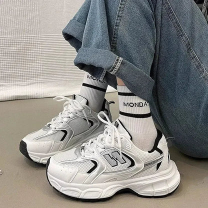 Women's Fashion Dad Shoes - Platform Mesh Running Sneakers，Breathable Casual Sports Shoes for Students，Everyday Training Shoes - 𝐃𝐔𝐕𝐋𝐀𝐒𝐇𝐎𝐏