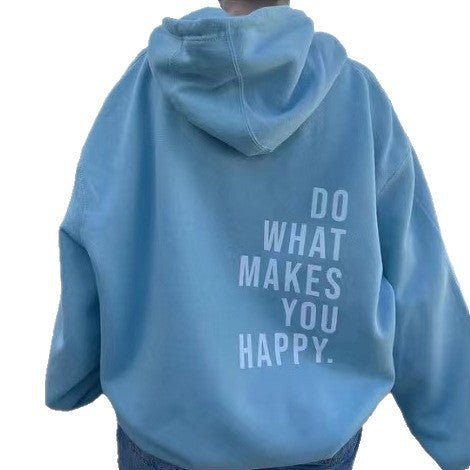 Women's Fleece - lined Hoodie with Print, Kangaroo Pocket, Drawstring, Letter Splicing, Abstract Print - 𝐝𝐮𝐯𝐥𝐚𝐬𝐡𝐨𝐩.𝐜𝐨𝐦