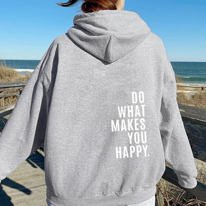 Women's Fleece - lined Hoodie with Print, Kangaroo Pocket, Drawstring, Letter Splicing, Abstract Print - 𝐝𝐮𝐯𝐥𝐚𝐬𝐡𝐨𝐩.𝐜𝐨𝐦