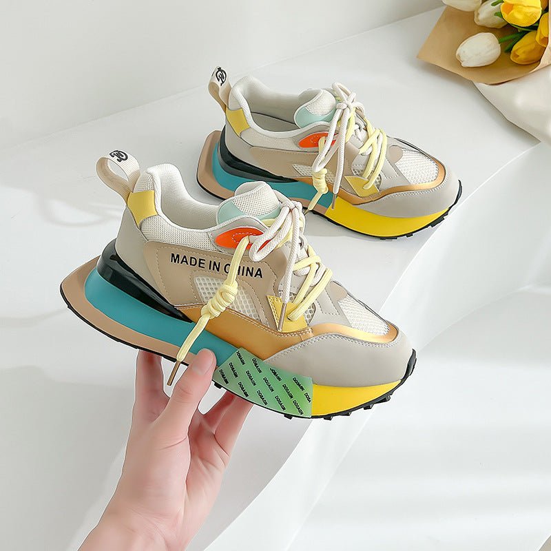 Women's Mesh Breathable Summer New All - Match Leather Forrest Shoes Thick - Soled Sports Casual Shoes - 𝐝𝐮𝐯𝐥𝐚𝐬𝐡𝐨𝐩.𝐜𝐨𝐦