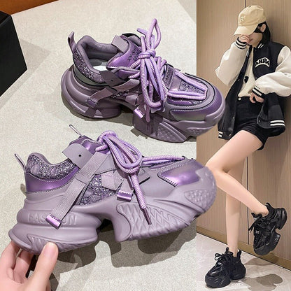 Women's new thick - soled height - increasing dad shoes for small people with versatile platform soles - 𝐃𝐔𝐕𝐋𝐀𝐒𝐇𝐎𝐏