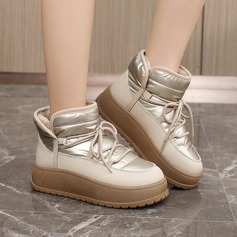 Women's Shoes New Winter Warm Fleece Lined High Top Thick Sole Elevated Cotton Shoes - 𝐝𝐮𝐯𝐥𝐚𝐬𝐡𝐨𝐩.𝐜𝐨𝐦